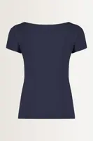 Jersey boothals top korte mouw