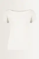 Jersey boothals top korte mouw