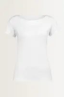 Jersey boothals top korte mouw