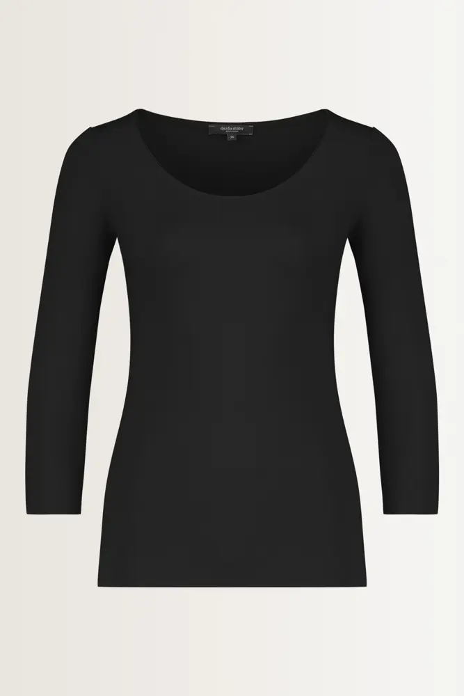 Basic top driekwartmouwen