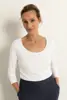 Basic top driekwartmouwen