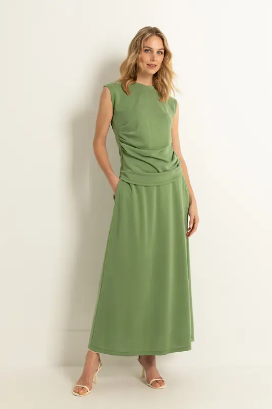 Zachtvallende rok met elastische taille