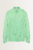 Gestreepte blouse met afneembare stropdas