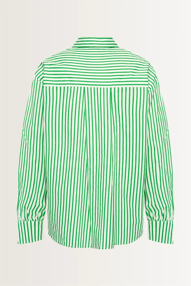 Gestreepte blouse met afneembare stropdas