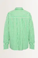 Gestreepte blouse met afneembare stropdas