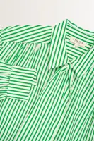 Gestreepte blouse met afneembare stropdas