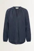 Blouse van seersucker jacquard