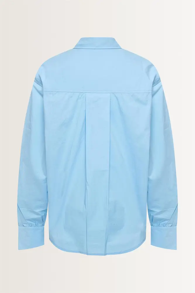 Effen blouse met afneembare stropdas