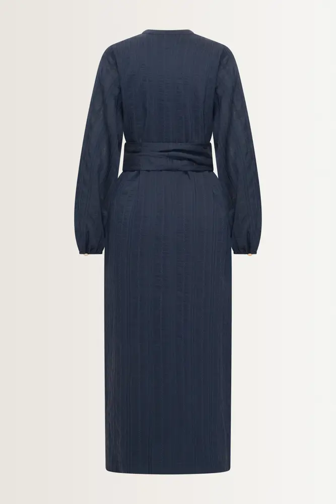 Jurk van seersucker jacquard