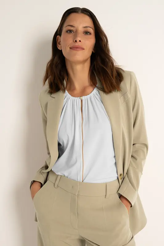 Jersey top met verticale streep