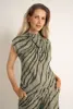 Mouwloze top met zebraprint