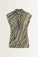 Mouwloze top met zebraprint