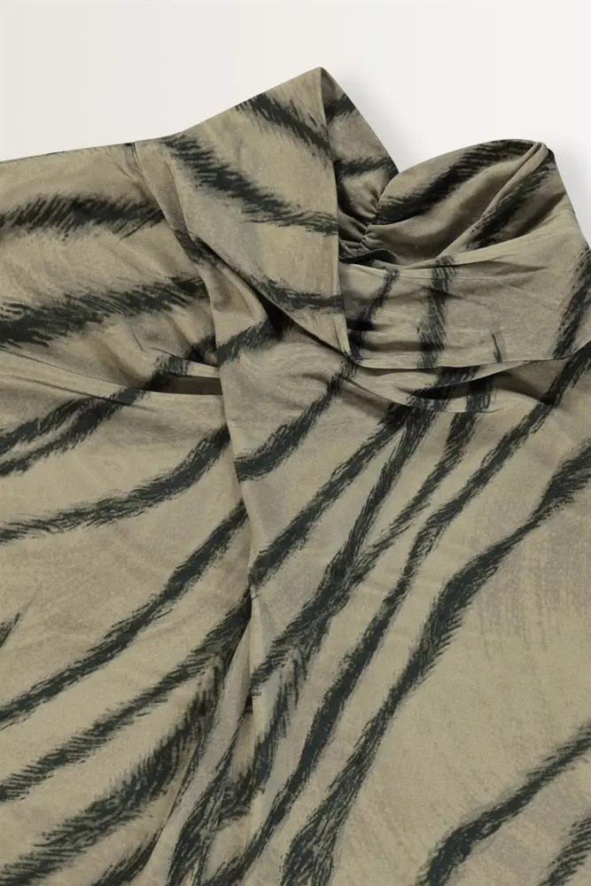 Mouwloze top met zebraprint