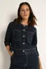 Denim jasje met decoratief gespje