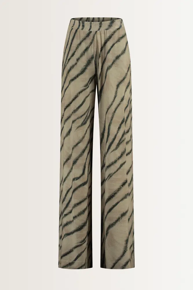 Losvallende broek met zebraprint