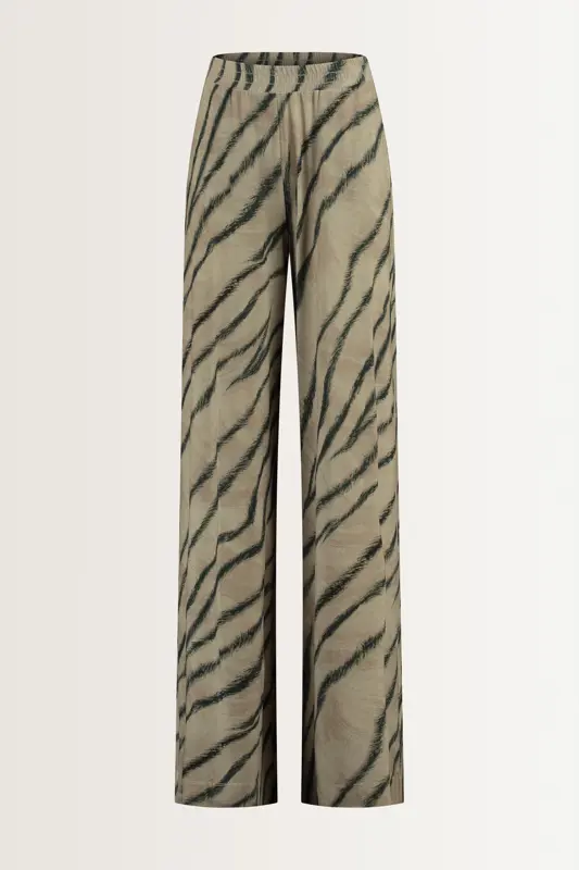 Losvallende broek met zebraprint