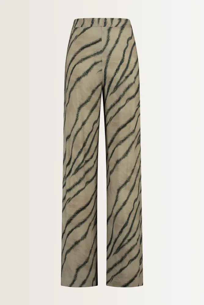 Losvallende broek met zebraprint