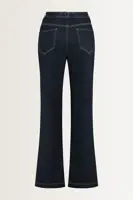 Denim chino met decoratief gespje