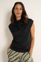 Viscosemix top met plooidetail