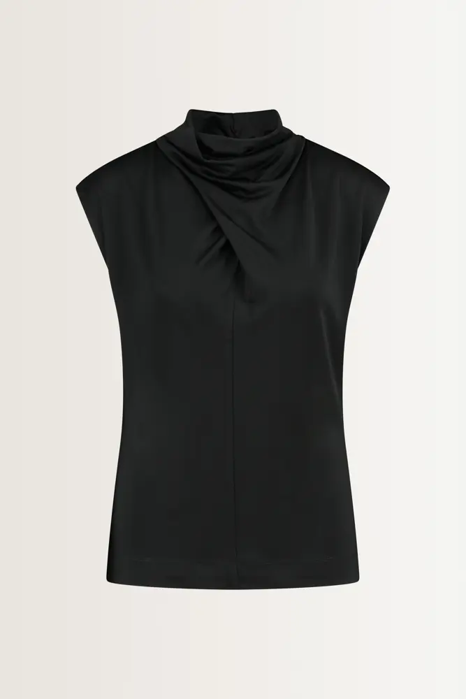 Viscosemix top met plooidetail