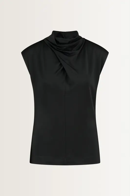 Viscosemix top met plooidetail