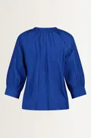 Pofmouwblouse met plooien