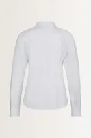 Poplin blouse met zilverkleurige drukknoopjes