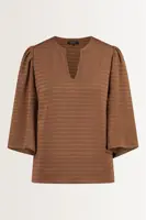 Wijdvallende blouse met V-hals