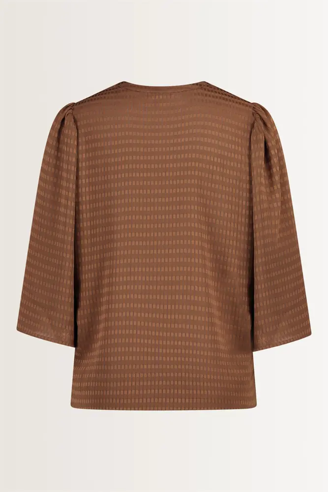 Wijdvallende blouse met V-hals