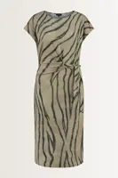 Jurk met zebraprint en strikceintuur