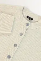 Kort ribvest in zachte wolblend