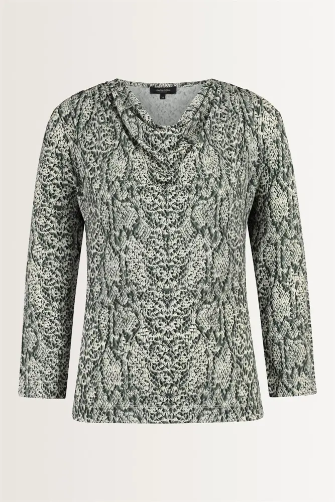 Top met slangenprint