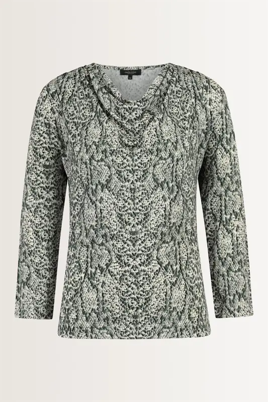 Top met slangenprint