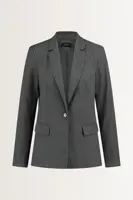 Krijtstreepblazer met steentjes
