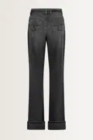 Losvallende jeans met denim riem