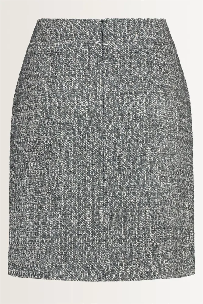 Geruite rok in bouclé