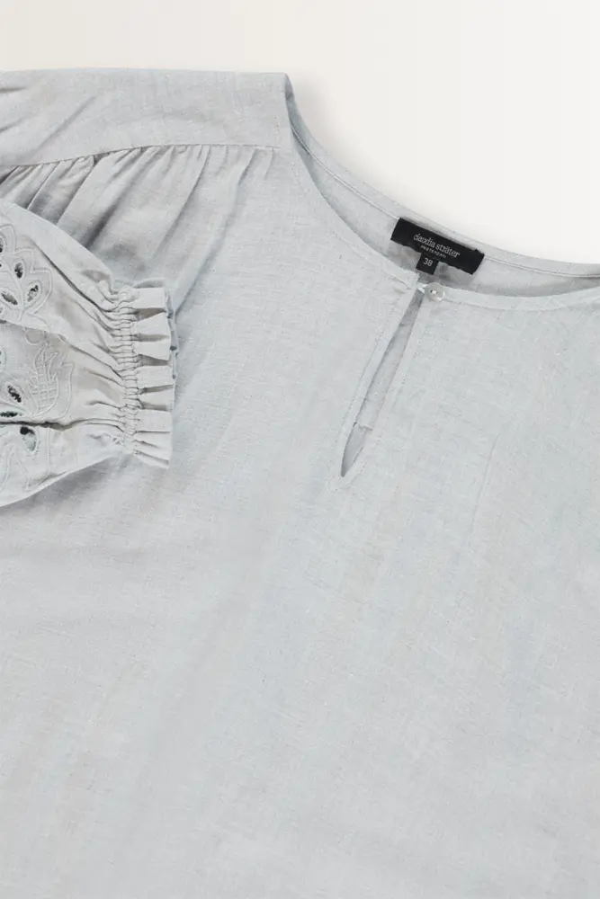 Blouse ton-sur-ton borduurwerk