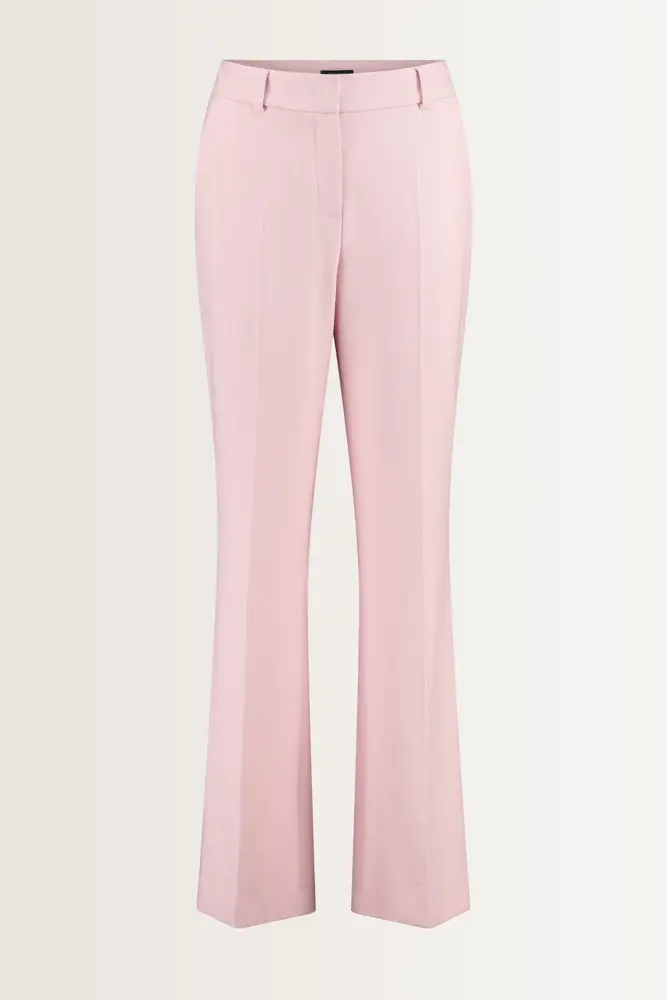 Tweed pantalon met flared pijp