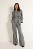Flared pantalon in melangestof
