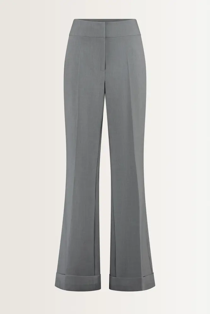 Flared pantalon in melangestof