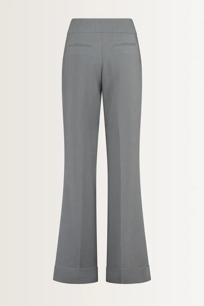 Flared pantalon in melangestof
