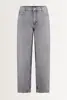 Barrel leg jeans met coupenaad