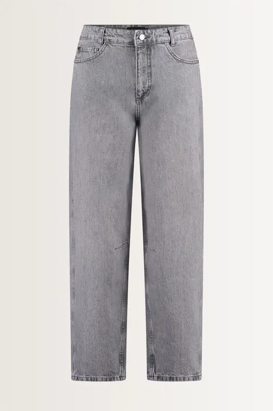 Barrel leg jeans met coupenaad