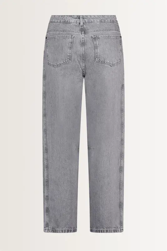 Barrel leg jeans met coupenaad
