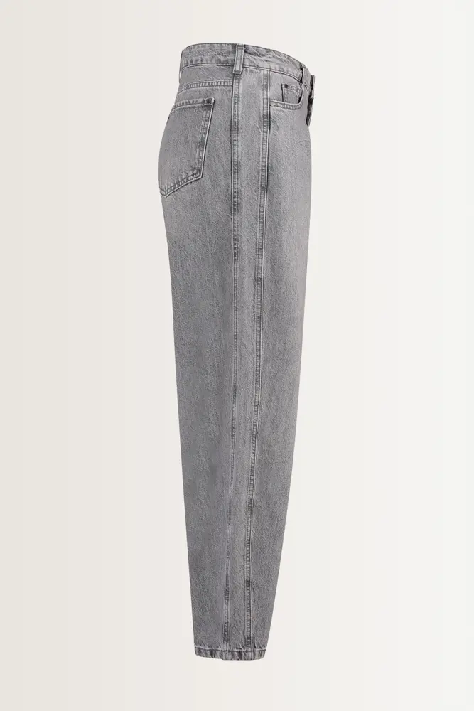 Barrel leg jeans met coupenaad