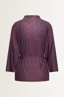 Kimono-blouse met aquarel bloemenprint