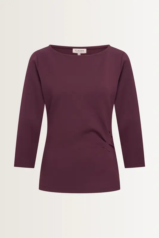 Jersey top plooidetail