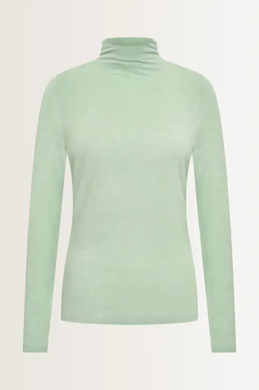 Aangesloten jersey top met col