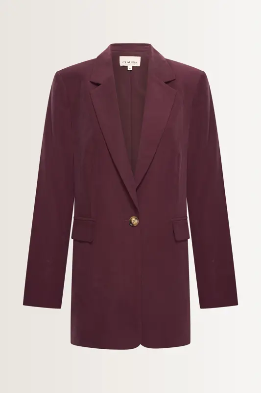 Lange blazer met klassieke snit