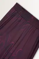 Wijde broek met aquarel bloemenprint